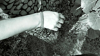 Hot Stepaunty Fucking Pussy in Forest Doggy Style