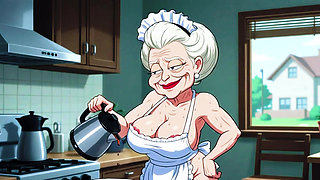 Ai Matures in Kitchens with Big Tits