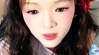 Cute Asian Chubby Teen Wild Dildo Masturbation