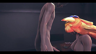 Lol Hentai - Ahri Star Guardian Blowjob - Japanese Asian Manga Anime Film Game Porn