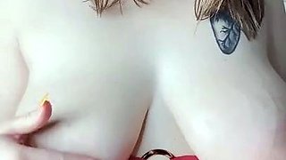 Busty brunette bitch with big boobs