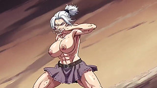 Ai Athletic Women in Cartoon Scenes