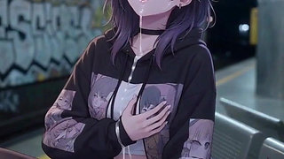 Cute Anime Girl Masturbates and Gets Fucked in the Subway Station