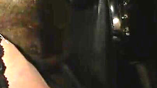 Dominating dildo play and whipping