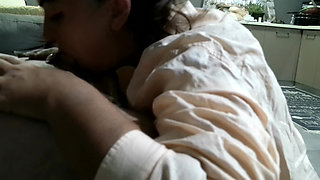 Secretary Blowjob in the Morning in My Office