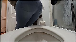 How Long Can I Hold It While Looking At The Toilet Part 17: Squirming In Jean