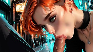 Redhead street siren fucks you hard in the public alley