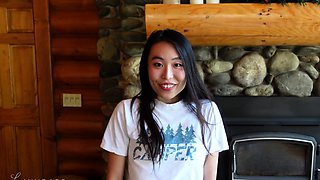 Horny asian teen fucks hardcore