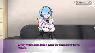 Rem From Re: Zero Gets Her Tight Little Ass Creampied. Hot Anal Sex  Anime Hentai Porn Game  Waifuhub  Part 4