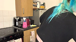 Annoyed Maid Butt Cleaning