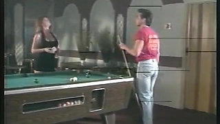 Busty MILF gets screwed on the pool table