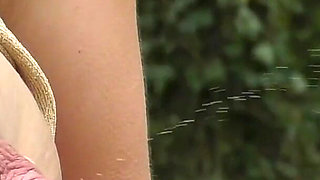 Watch Me From Behind Trees When I Make Naked in Park and Milking My Boobs