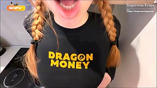 A young red-haired farm girl came to a big city for knowledge, but got rough sex and cum in her mouth