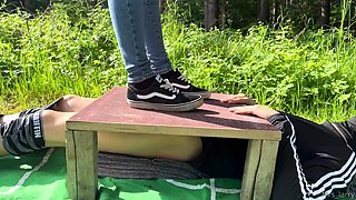 Blonde Amateur Finger Fucked Outdoors In Public