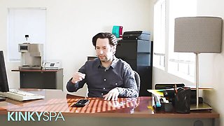 Kinky Spa featuring Avery Black's body to body action