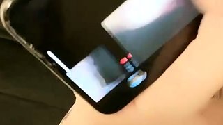 Amateur young teen solo masturbation on her livingroom