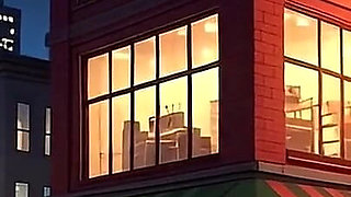 Slut Wife Fucked in Dirty Public Toilet. Cartoon