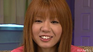 Japanese Teen With Long Nails Gives Blowjob to Hungry Caucasian Guy