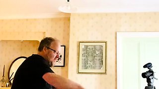 Amateur Blonde Chick Strips To Thong