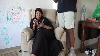 Horny Arab Muslim Woman Watching Pornography with Her German Stepson