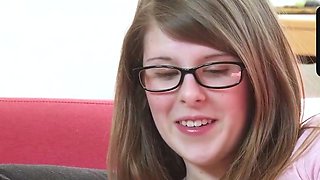 Kinky German black-haired with masturbation