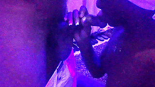 Hot Blow Job Ebony Teen with Suction Lips and Tongue Action POV
