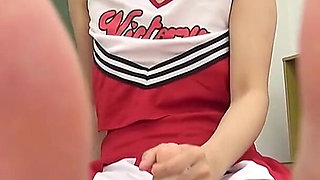 Shiori Nako, Dressed as a Cheerleader, Gives You Her Smelly Feet Alone - POV