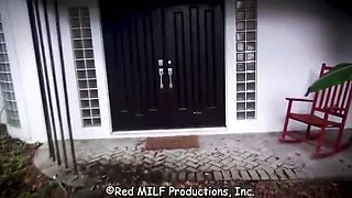 Stepmom Teases Step Son With Big Natural Tits and Stockings