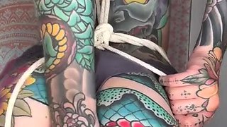 Kinky moist taco brunette anal toy play during masturbating