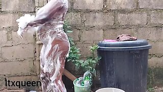 Nigerian Girl ITX_Kwin Squirting Solo with Big Clit and Facial