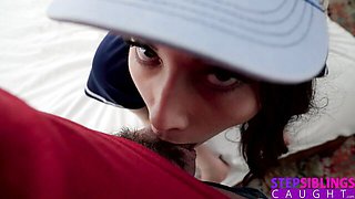Step Siblings Caught featuring Aria Lee and Brad Sterling's cumshot scene