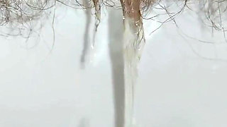 Woman Pissing in the Toilet, Golden Shower, Hairy Pussy Pee