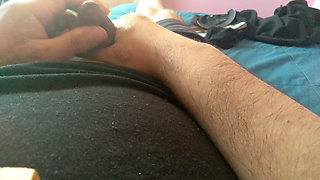 strong guy likes to have his monster cock shown