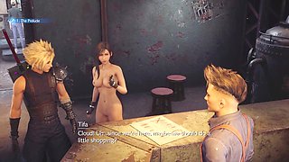 Tifa shows off her curves while wandering around totally nude in this FF7 walkthrough