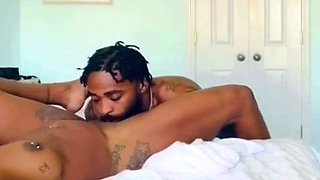 Eat It Up - Black Muscle Hunk Goes Down on His Girl to Music