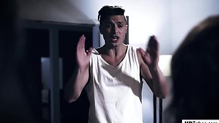 UNSPOILED TABOO Huge-titted Step-mom And Lesbo Wifey Sharing School Guy's Stiffy - Reagan Foxx