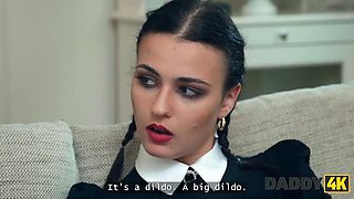 Daddy's BBC Fucks Wednesday Dressed Brunette Slut - Charlotte Grey Cheating with Mike Chapman