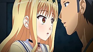 Lustful anime nympho lets her lover titty fuck her