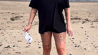 An awesome blond woman with big boobs part1
