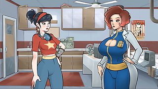 Nerdy girl in a sexy maid outfit gets steamy in Deep Vault sixty-nine