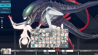 PROJECT EVE - All the giant alien animations featuring intense girl-on-girl action