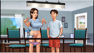 Summertime Saga - Gameplay - Roleplay - Jenny Sex Scenes in Bedroom and Dinner Table