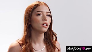 Energetic teen pleasured her juicy pussy