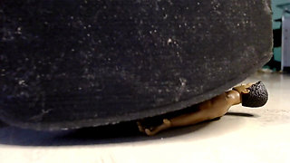 Shrunk Boyfriend Stomped with Wedge Platform Shoes - Blowjob, Stomping, Trampling, Giantess