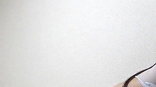 Girls-only Apartment in Japan a Room Where Busty Girl in Too-small Miniskirt Uniform and Thong Panties Is Cleaning Apartment