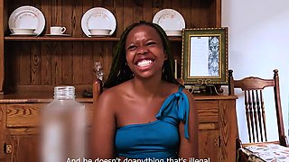 Innocent Amateur Ebony Wannabe Model Rough