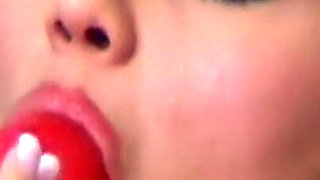 Blonde Hottie Stretches Urethra with Metal Toy Dripping Wet