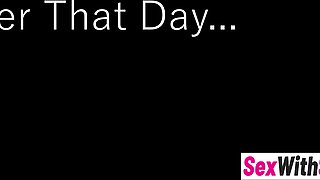 Teenager stepsis and bestie ride her stepbro