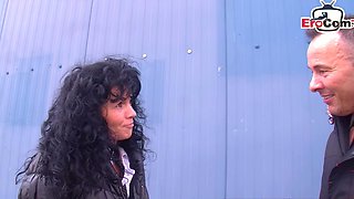 German wife persuaded to cheat on the street