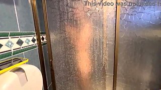 I capture the blonde slut from work masturbating in the restroom.